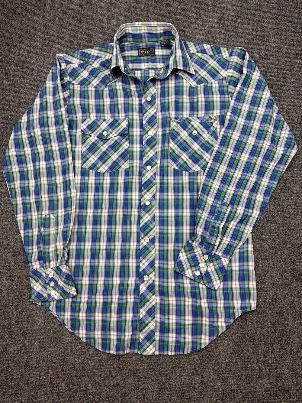 Vintage VIP Pearl Snap Western Shirt Size Small
